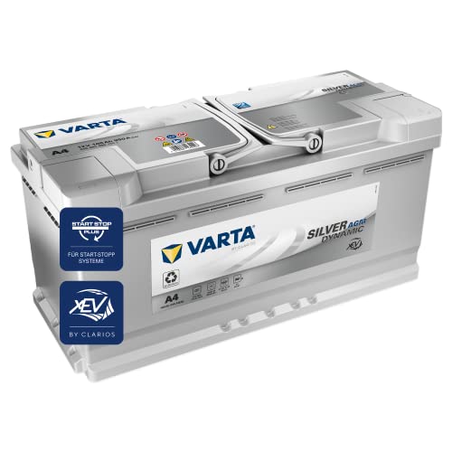 VARTA Silver Dynamic AGM Batterie A4 – Start-Stop und xEV Autobatterie 12V 105Ah 950A – Starterbatterie für Autos mit hohem Energiebedarf