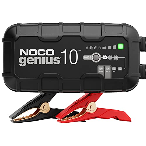 NOCO GENIUS10: 10A Intelligentes Batterieladegerät, 6V/12V Ladegerät, Erhaltungsladegerät und Desulfator mit Temperaturkompensation