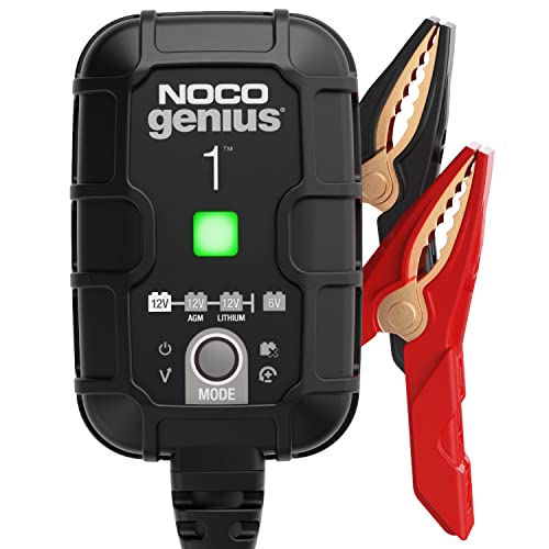 NOCO GENIUS1, 1A Intelligentes Batterieladegerät, 6V/12V Ladegerät, Erhaltungsladegerät und Desulfator mit Temperaturkompensation